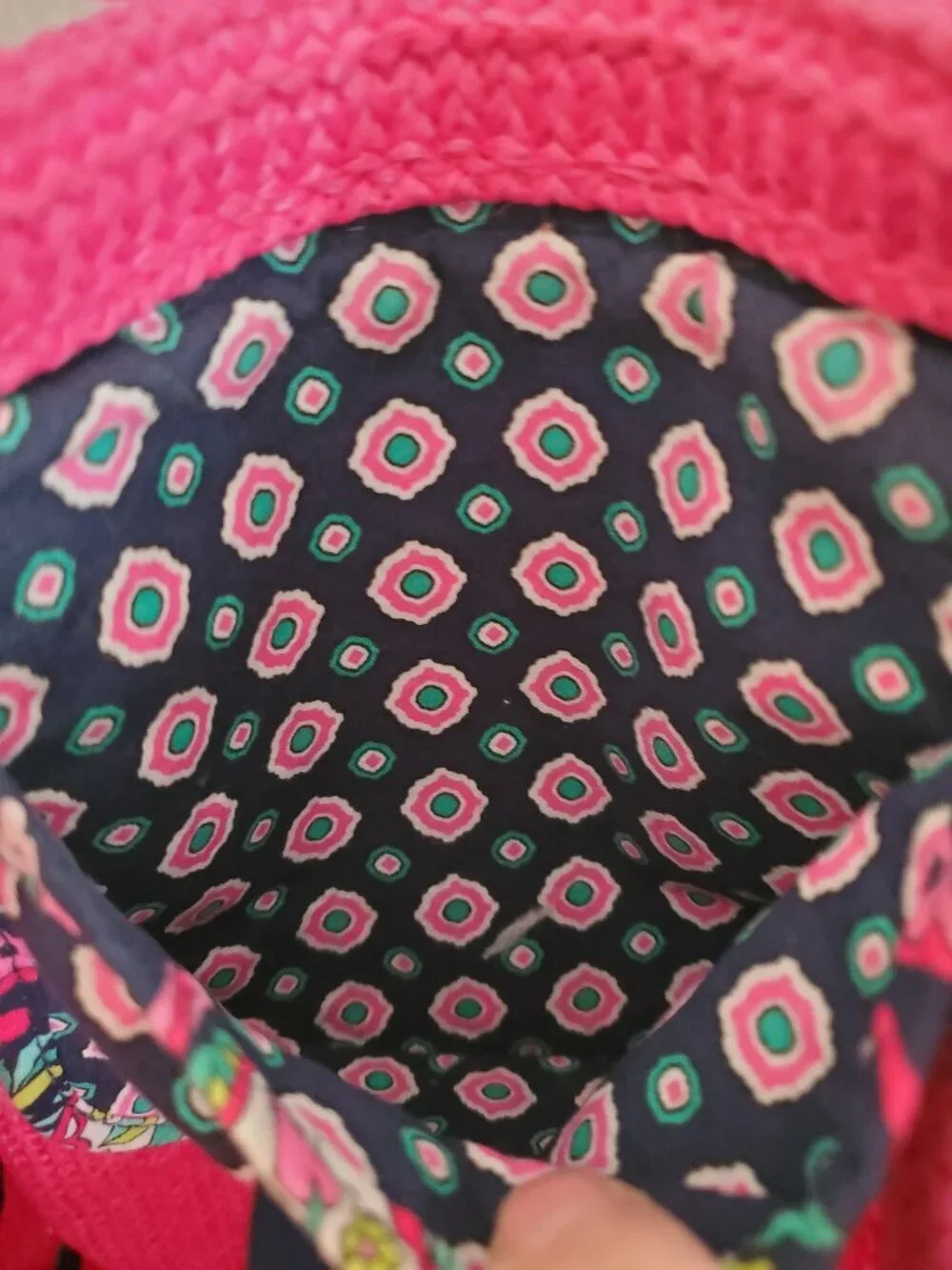 Vera Bradley Paisley Elephant Woven Pink Large Tote Bag